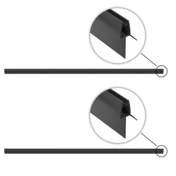 SLÄPLIST RIVA TILL DUSCHDÖRR 90CM SAGA SVART 2ST 