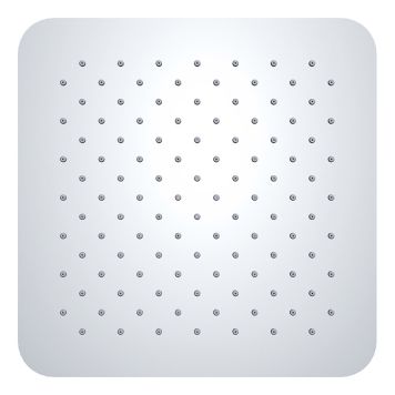 TAKDUSCHHUVUD SOLID CAST FYRKANTIGT 20CM KROM