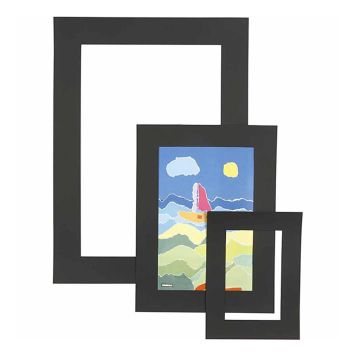 RAM CREATIV COMPANY PASSEPARTOUT A5, A4, A3 SVART  75ST