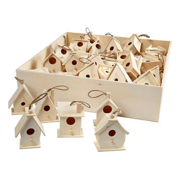 FÅGELHOLKAR CREATIV COMPANY MINI TRÄ 7CM 60ST 