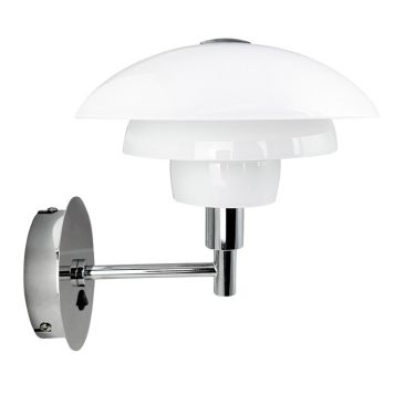 VÄGGLAMPA DYBERG LARSEN MORPH OPAL/ KROM