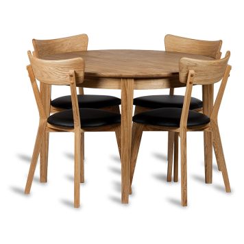 MATGRUPP STENEXPO RÖNNE + 4 STOLAR VÄXJÖ OLJAD EK 