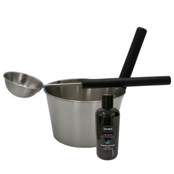 BASTUSET SAUNIA ROSTFRITT STÅL MED AROMA