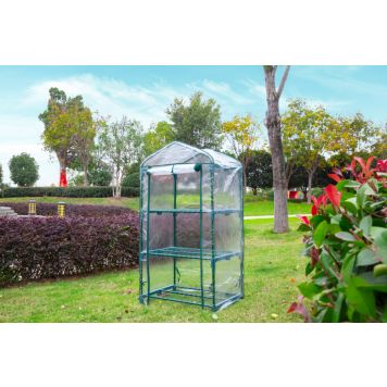 DRIVHUS GARDOL 3 VÅNINGAR STÅL/PLAST 69X49X128CM