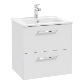 BADRUMSMÖBEL RIVA AGNES MED TVÅ LÅDOR 50CM VIT