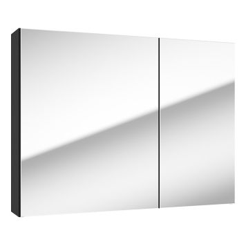 SPEGELSKÅP RIVA AGNES 80CM SVART