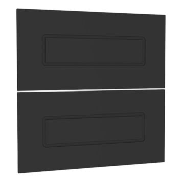 LÅDFRONT RIVA FÖR KOMMOD AGNES 50CM RAM SVART MATT 2ST/FP