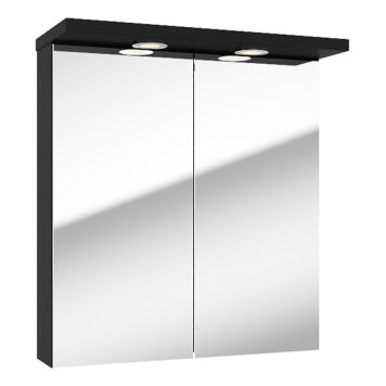 SPEGELSKÅP RIVA MOLLY 60CM SVART MATT