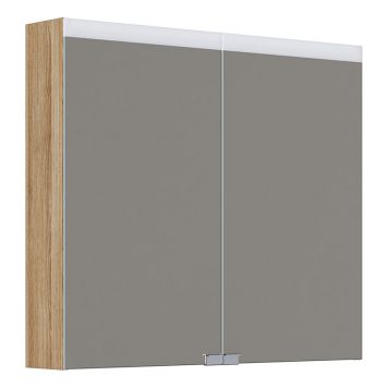 SPEGELSKÅP CAMARGUE VAL LED MED ELUTTAG 80CM 