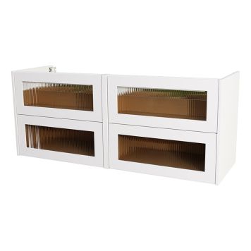 TVÄTTSTÄLLSSKÅP CAMARGUE AURA DUBBEL 4 LÅDOR VIT