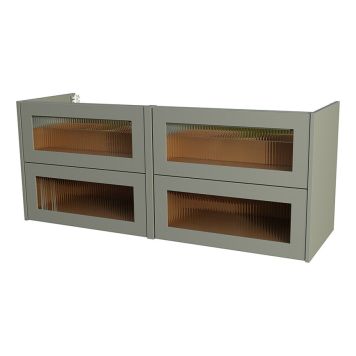 TVÄTTSTÄLLSSKÅP CAMARGUE AURA DUBBEL 4 LÅDOR OLIV