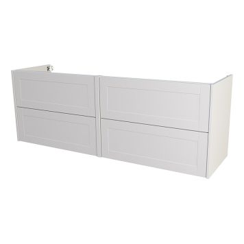 TVÄTTSTÄLLSSKÅP CAMARGUE AURA DUBBEL 4 LÅDOR LJUSGRÅ