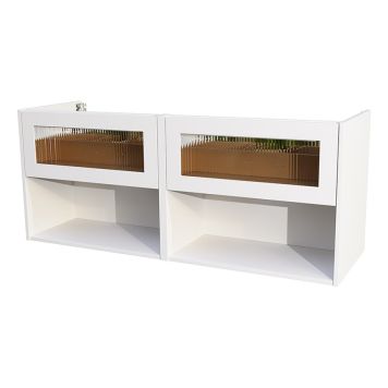 TVÄTTSTÄLLSSKÅP CAMARGUE AURA DUBBEL 2 LÅDOR & BOXAR VIT