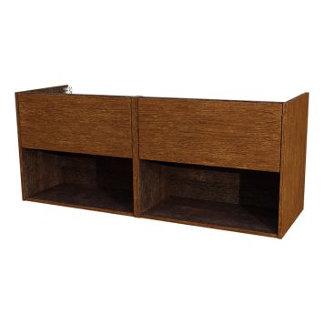 TVÄTTSTÄLLSSKÅP CAMARGUE AURA DUBBEL 2 LÅDOR & BOXAR EKFANÉR VALNÖT