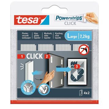 POWERSTRIPS TESA CLICK SMALL 4-PACK