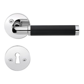 INNERDÖRRHANDTAG BESLAGSBODEN B843BKN KROM/SVART                                    