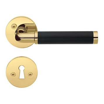 INNERDÖRRHANDTAG BESLAGSBODEN B843BPN MÄSSING/SVART                                