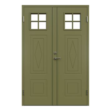 PARDÖRR LEKSANDSDÖRREN KULLSBJÖRKEN MED GLAS GRÖN