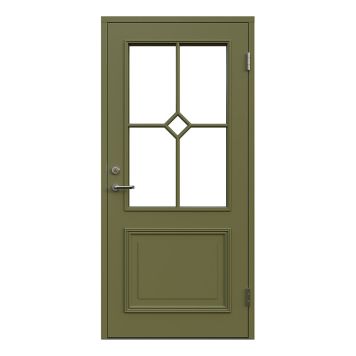 YTTERDÖRR LEKSANDSDÖRREN BRENÄS MED GLAS GRÖN