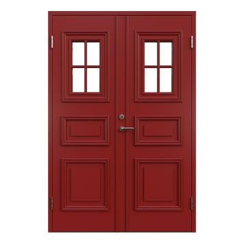 PARDÖRR LEKSANDSDÖRREN RÖNNÄS MED GLAS RÖD