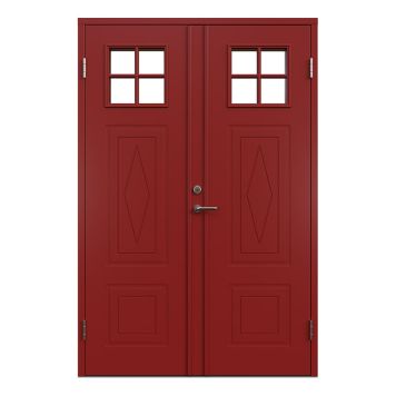 PARDÖRR LEKSANDSDÖRREN KULLSBJÖRKEN MED GLAS RÖD