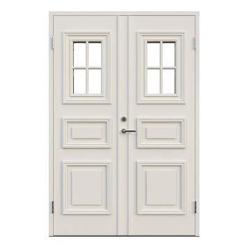 PARDÖRR LEKSANDSDÖRREN RÖNNÄS MED GLAS VIT