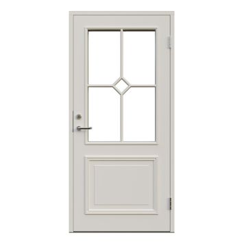 YTTERDÖRR LEKSANDSDÖRREN BRENÄS MED GLAS VIT