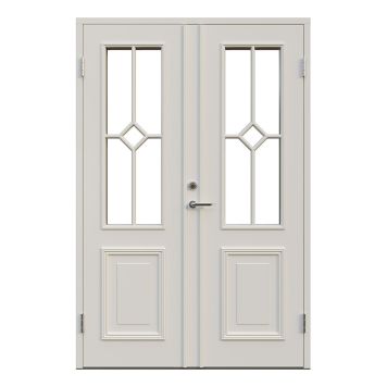 PARDÖRR LEKSANDSDÖRREN BRENÄS MED GLAS VIT