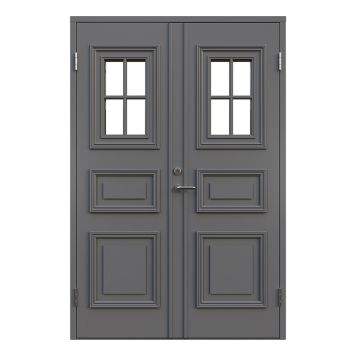 PARDÖRR LEKSANDSDÖRREN RÖNNÄS MED GLAS GRÅ