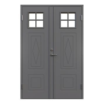 PARDÖRR LEKSANDSDÖRREN KULLSBJÖRKEN MED GLAS GRÅ