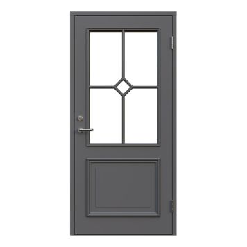 YTTERDÖRR LEKSANDSDÖRREN BRENÄS MED GLAS GRÅ