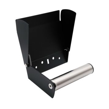 TOALETTPAPPERSHÅLLARE MED LOCK MATT SVART