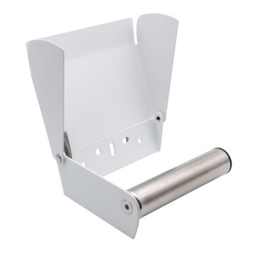 TOALETTPAPPERSHÅLLARE MED LOCK MATT VIT