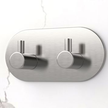 KROK SJÄLVHÄFTANDE DUBBEL OVAL MATT KROM