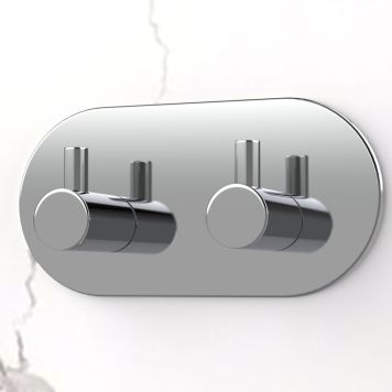 KROK SJÄLVHÄFTANDE DUBBEL OVAL BLANK KROM