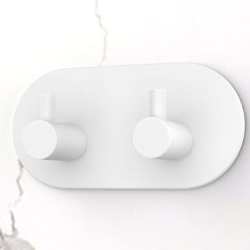 KROK SJÄLVHÄFTANDE DUBBEL OVAL VIT