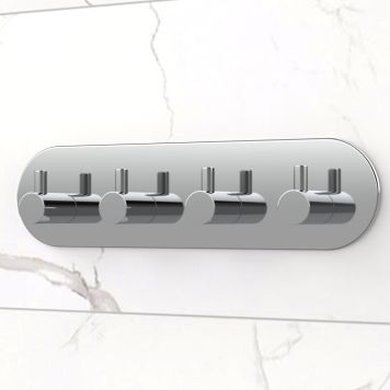 KROK SJÄLVHÄFTANDE OVAL 4-KROK BLANK KROM