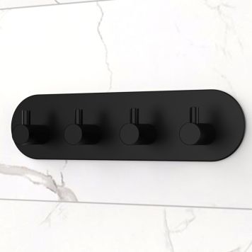 KROK SJÄLVHÄFTANDE OVAL 4-KROK MATT SVART