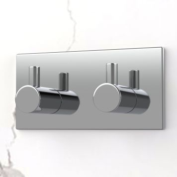 KROK SJÄLVHÄFTANDE DUBBEL FYRKANT BLANK KROM