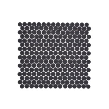 MOSAIK PENNY ROUND UNI BLACK MATTE PRIS PER ARK
