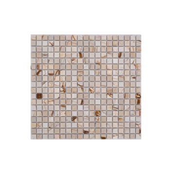 MOSAIK HAINAN SQUARE MARBLE GOLD/CREAM PRIS PER ARK