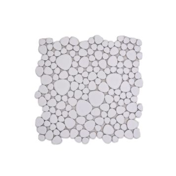 MOSAIK PEBBLE WHITE MATT PRIS PER ARK