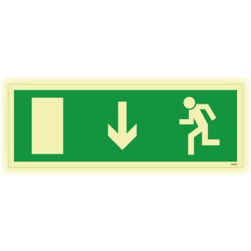 SKYLT UTRYMNING UNIGRAPHICS RAKT FRAM 420X148MM