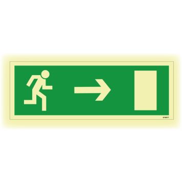 SKYLT UTRYMNING UNIGRAPHICS HÖGER 297X105MM