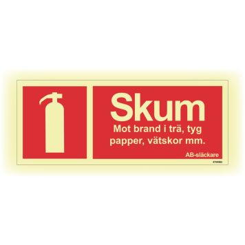 BRANDSKYLT UNIGRAPHICS BRANDSLÄCKARE SKUM 250X100MM