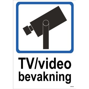 ORDNINGSSKYLT UNIGRAPHICS TV/VIDEO BEVAKNING 210X297MM