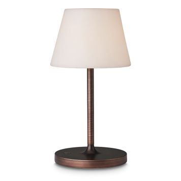 BORDSLAMPA HALO DESIGN NEW NORTHERN PORTABEL Ø15CM ANTIK KOPPAR