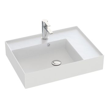 TVÄTTSTÄLL SCANBAD ASYRE VÄNSTER 61X46CM VIT