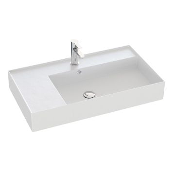 TVÄTTSTÄLL SCANBAD ASYRE HÖGER 81X46CM VIT