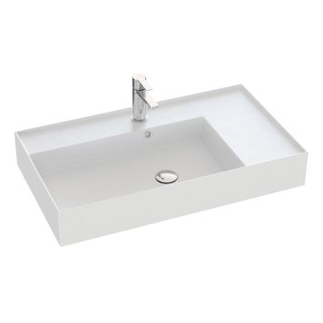 TVÄTTSTÄLL SCANBAD ASYRE VÄNSTER 81X46CM VIT